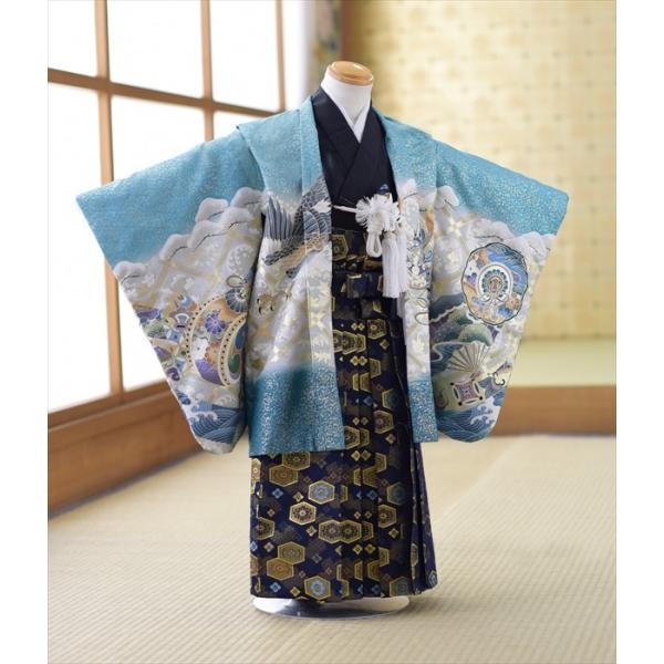 【商品番号：m753-51186】【商品名：ブルーふぶきつづみとタカ】【七五三5才男の子】★適正サイズ：身長:100cm〜110cm-----------------------------------------------ご注文前に下記...