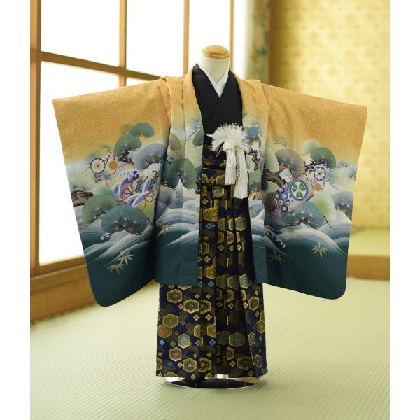 【商品番号：m753-51222】【商品名：花うさぎ こがねふぶき兜】【七五三5才男の子】★適正サイズ：身長:100cm〜110cm-----------------------------------------------ご注文前に下記...
