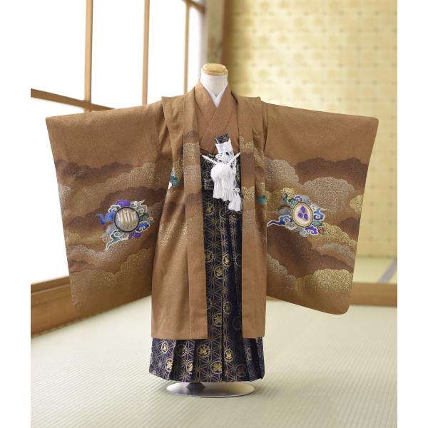 【商品番号：m753-5124】【商品名：茶狛犬】【七五三5才男の子】★適正サイズ：身長:107cm〜120cm-----------------------------------------------ご注文前に下記【予約状況】を必ずご...