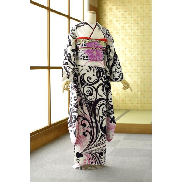 KP1530 振袖 身丈162cm 正絹 着物 成人式 KP1530 振袖 身丈162cm 正絹 着物 成人式