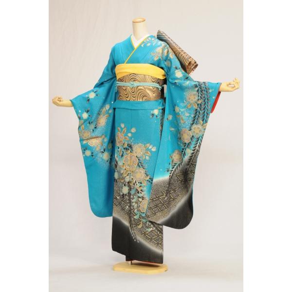 【商品番号：mfb005】【商品名：ルナラメ入りブルー辻が花】※対応身長:155cm〜160cm位　洋服サイズ:7〜13号位まで-----------------------------------------------ご注文前に下記【予...