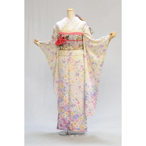 単衣 振袖 夏用 レンタル 身長 165cm〜178cm位 夏 サマー 着物 結婚式