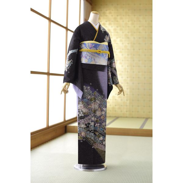 【商品番号：mh1204】【商品名：黒地染分け辻が花】※対応身長:160cm〜174cm位　洋服サイズ:7〜13号位まで-----------------------------------------------ご注文前に下記【予約状況】...