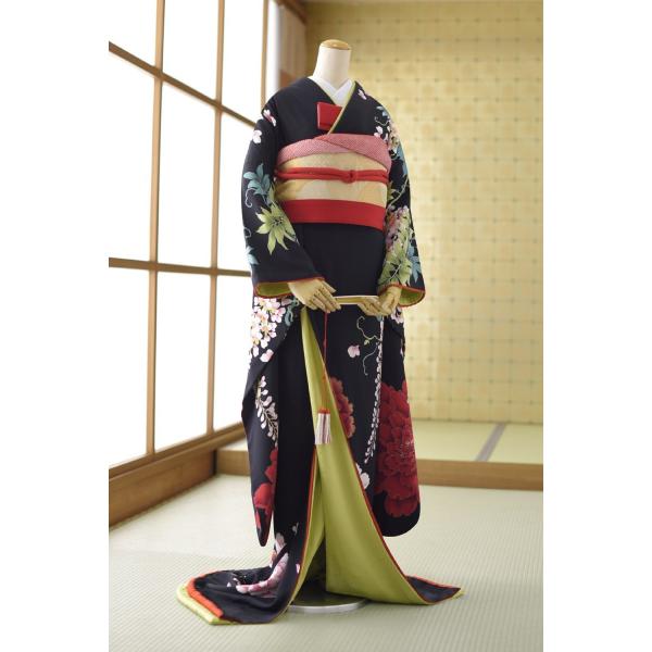 レンタル 引き振袖 黒 古典 レトロ 花嫁振袖レンタル 着物 レンタル 引き振袖 黒 古典 レトロ 花嫁振袖レンタル 着物