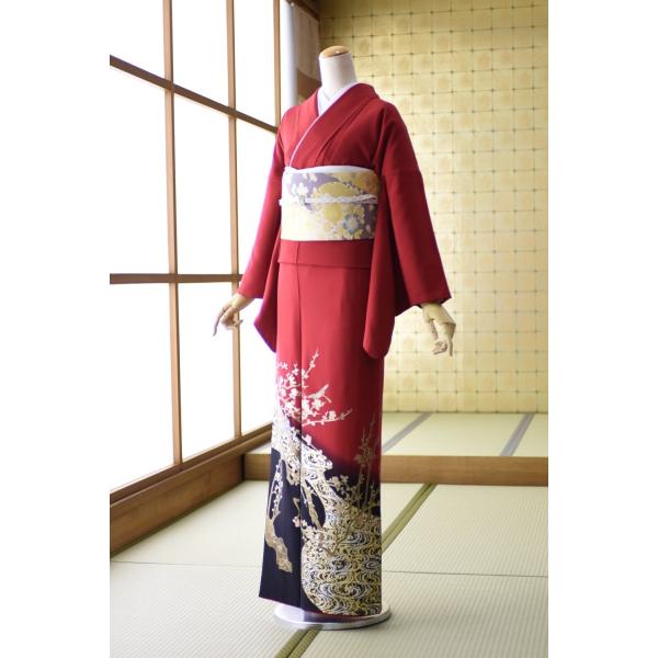 色留袖 身長150-165cm 三つ紋 it-096 色留袖 身長150-165cm 三