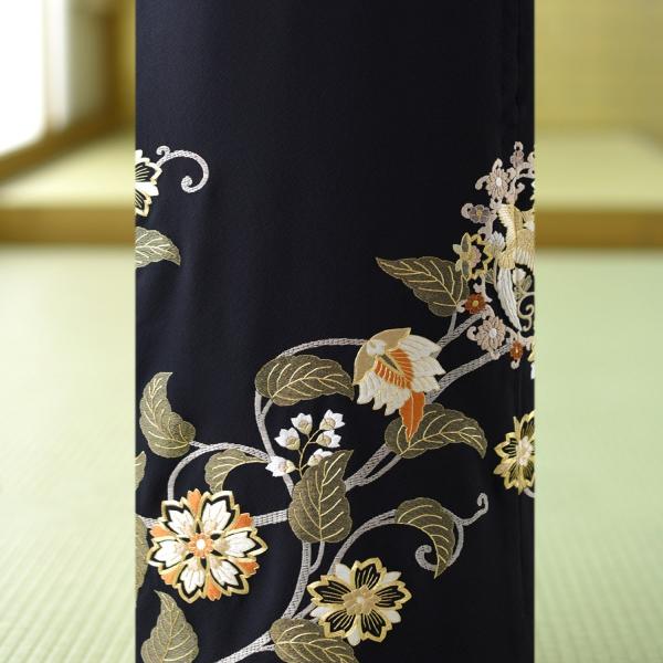刺繍唐草向い鳥 日本刺繍 身長 147cm 159cm位 留袖 レンタル 着物レンタル 結婚式 母親 親族 列席者 礼装 高級正絹 レンタル黒留袖 留め袖 貸衣装 品格 Buyee Buyee Japanese Proxy Service Buy From Japan Bot Online