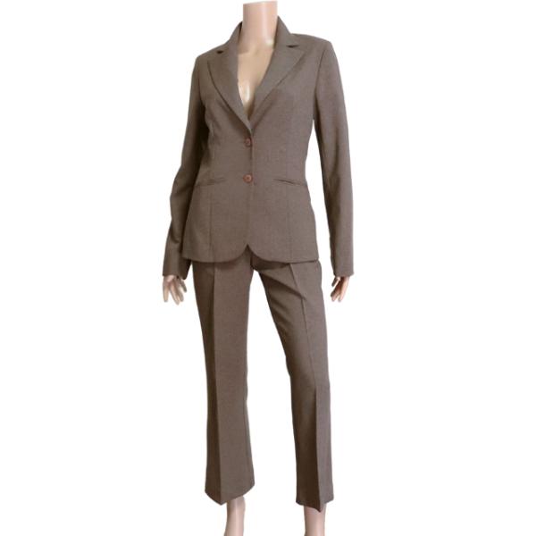 大きいサイズ22OCTOBREパンツスーツセットアップグレー3L相当