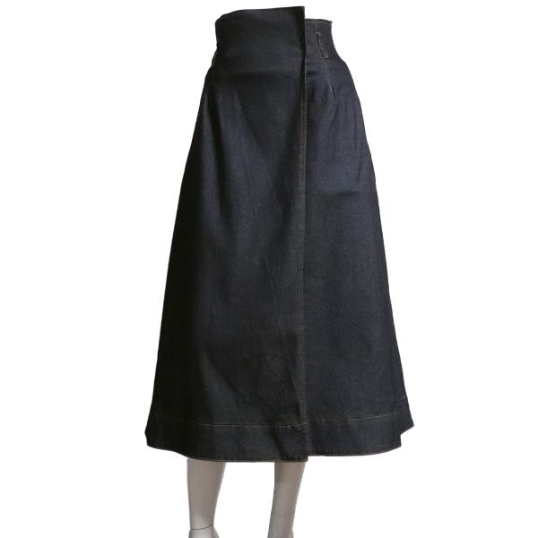美品/アルアバイル allureville ラップスカート 表記 2号 9号 相当 紺  
