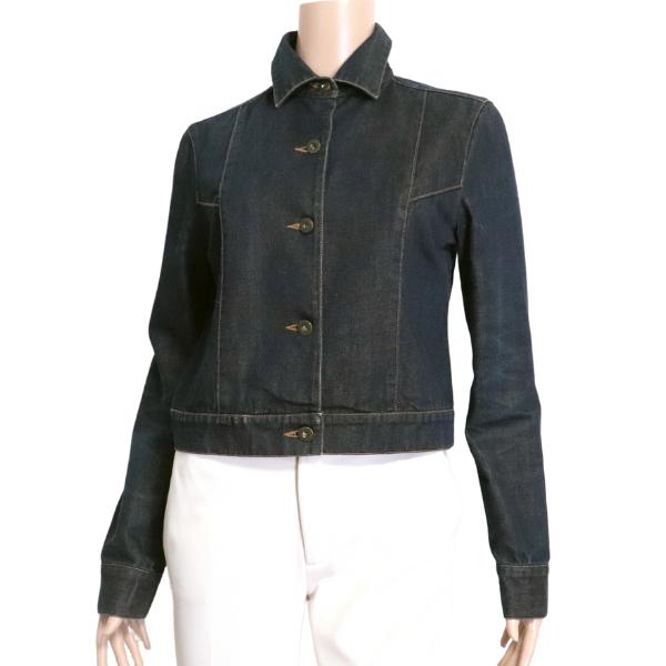 DKNY 美品/ダナキャラン デニムジャケット 表記 4号 9号 M 相当 青 