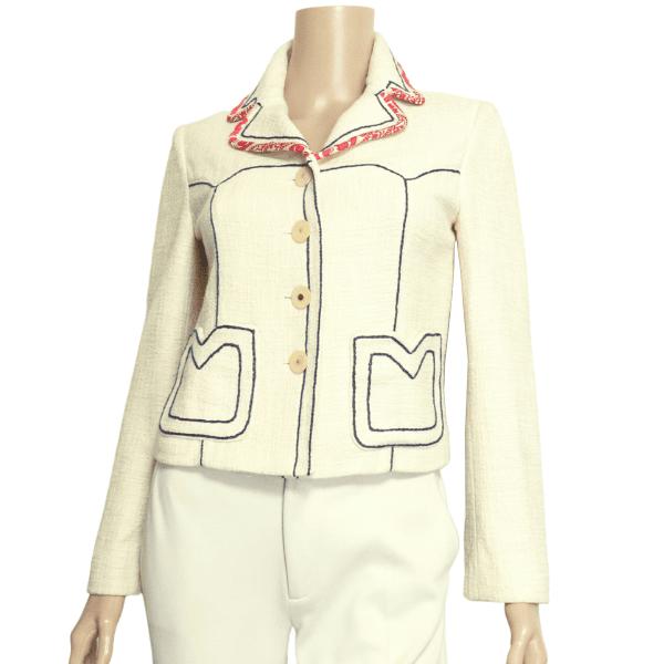 BCBGMAXAZRIA - 新品【BCBGMAXAZRIA】テーラードジャケット　白　ホワイト　ＸＳ BCBGMAXAZRIA（ビーシービージーマックスアズリア） 美品/マックス