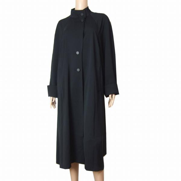 美品/アキ AKI 上品ロングコート 大きいサイズ 13号〜15号相当 黒