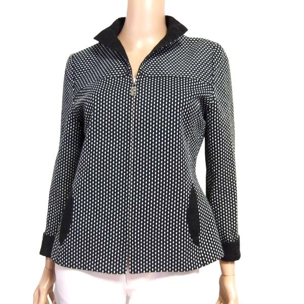 HARDY AMIES 美品/ハーディエイミス ジップアップジャケット 大きい 