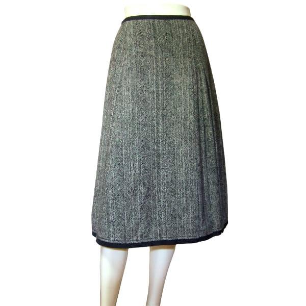 HIROKO BIS 新品/ヒロコビス フレアスカート 表記 9号 М 相当 グレー系 