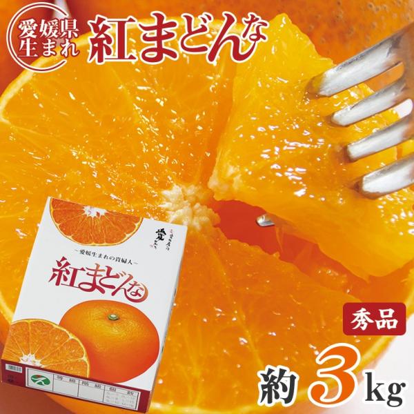 安心の自社検品 送料無料 愛媛県産 紅まどんな 3kg みかん 愛媛みかん 愛まどんな 紅マドンナ 国産 箱買い 秀品 訳あり
