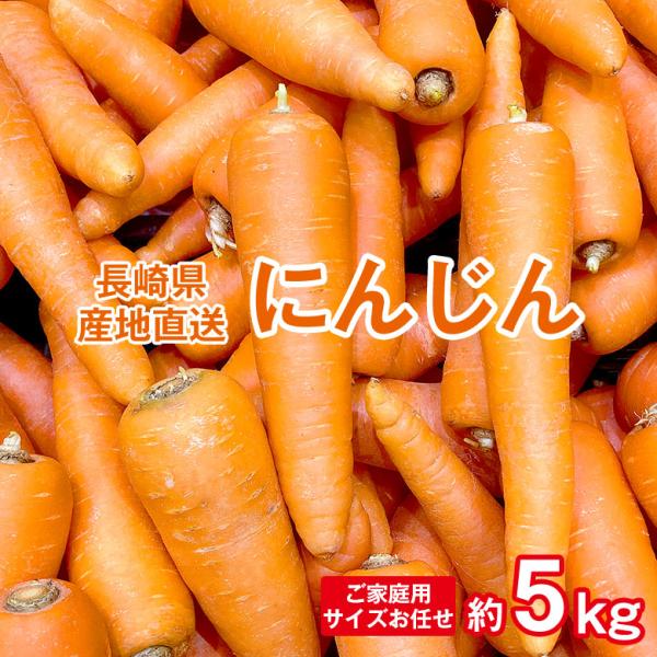 ■商品名：にんじん■内容量・サイズ：訳あり 約5kg■保存方法・賞味期限：常温、商品到着後早めにお召し上がりください。■生産地：長崎県■販売期間：3月末頃まで■販売者：株式会社GIANTKILLING ■クール便：非対応■商品説明にんじんは...