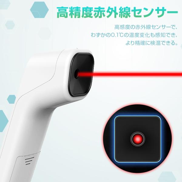 体温計 非接触型 日本語説明書付き 5%OFFセール中 赤外線 電子体温計 温度計 おでこ 送料無料 飲食店 学校 オフィス 感染対策 送料無料｜fs100｜03