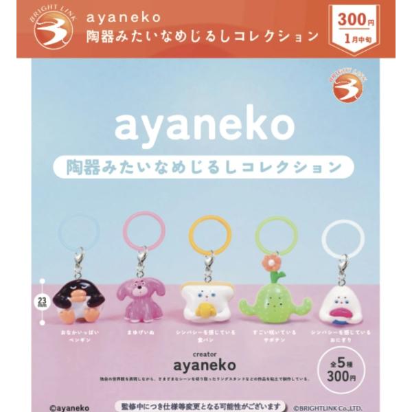 ayaneko 陶器みたいなめじるしコレクション 全5種セット 【2027年1月予約/コンプリート】
