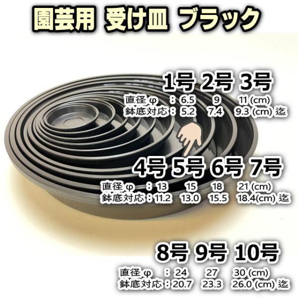 受け皿５枚 受皿-5号黒[ブラック](φ約15cm×高さ2.4cm)鉢皿※鉢底直径φ13.0cm迄の鉢