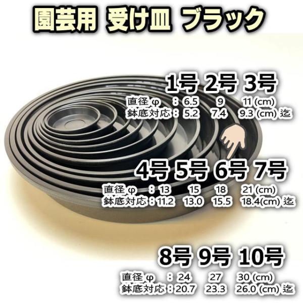 受皿-6号黒[ブラック](φ約18cm×高さ2.9cm)鉢皿※鉢底直径φ15.5cm迄の鉢