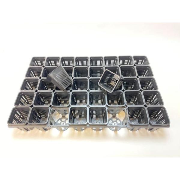 7.5cmポットや2号鉢用四角型枠トレイ(大)-40鉢用＋マジカルポット75型
