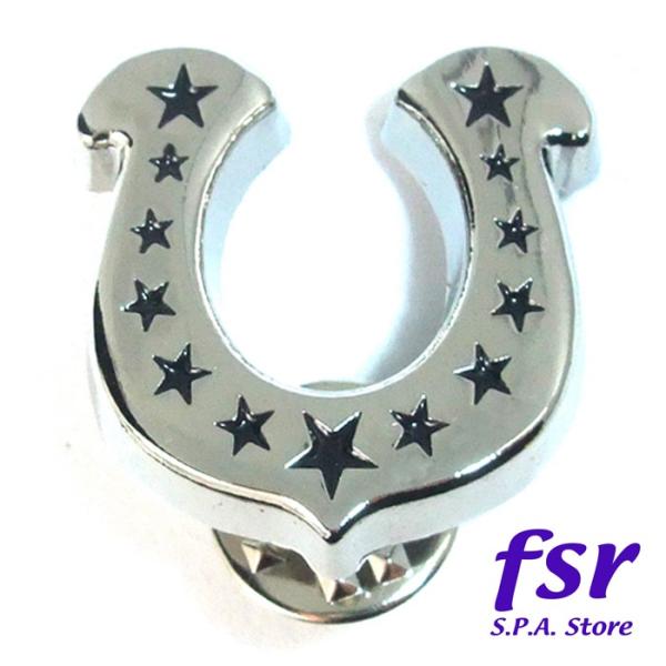 馬蹄モチーフピンバッジ ピンズ ラペルピン バッチ シルバー 幸運の