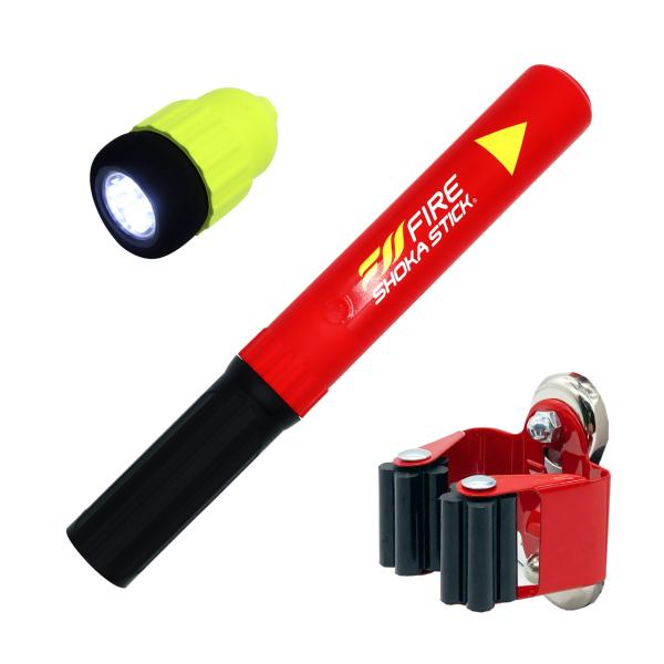 ■FIRE SHOKA STICKの特徴・有害な残留物を残さず「汚れない消火」が可能・一般的な消火器(5kg)の7.3％の重量(365ｇ)・法定点検が要らないメンテナンスフリー・噴射される不活性ガスは呼吸しても安全・一般的な消火器の７倍の噴...