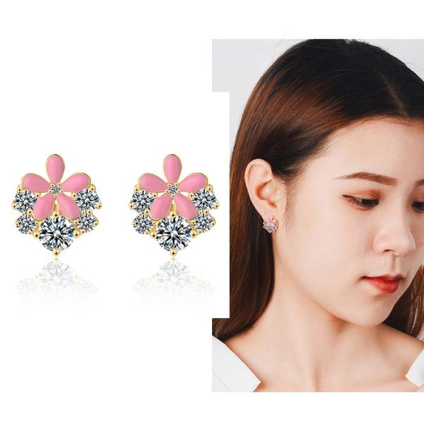 ピアス レディース アレルギー対応 キラキラ カワイイ きらめく お花 アクセサリー おしゃれ ポイント消化 プレゼント 爆買
