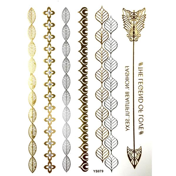 ポイント10倍 YS-79今話題のフラッシュタトゥーアソート キラキラ FLASH TATTOOS タトゥーシールサイズ14.5cm×19.5cm