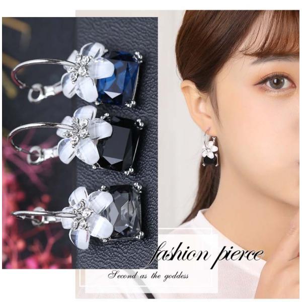 ピアス カラーストーン ピアス 大人可愛い ラインストーン シルバーポスト  誕生日  女性 結婚記念日　母の日