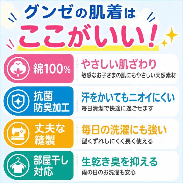 �L�b�Y�C���i�[ �O���[ ���ǂ� ���� ���� ��100�� �j�̎q ���̎q 2���g �q������ �� �� T�V���c �񖇑g GUNZE �_�炩�� ���w�Z �ʊw �^���p ���� ���i�摜2