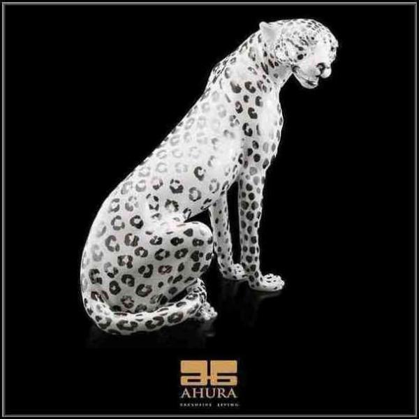 福袋 1840bp ホワイトプラチナ レオパード 高級セラミック アウラ社 イタリア アウラ社のホワイトレオパードの置物です インテリア雑貨 Www Solidarite Numerique Fr