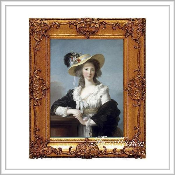 ポリニャック夫人額絵 ゴールドダブルフレーム Mサイズ 385M : エフ