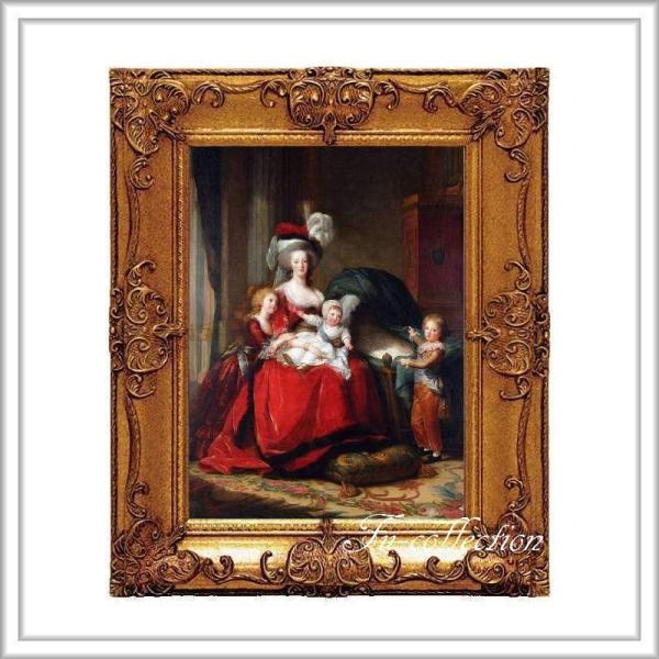 マリーアントワネットファミリー額絵 ゴールドダブルフレーム Sサイズ