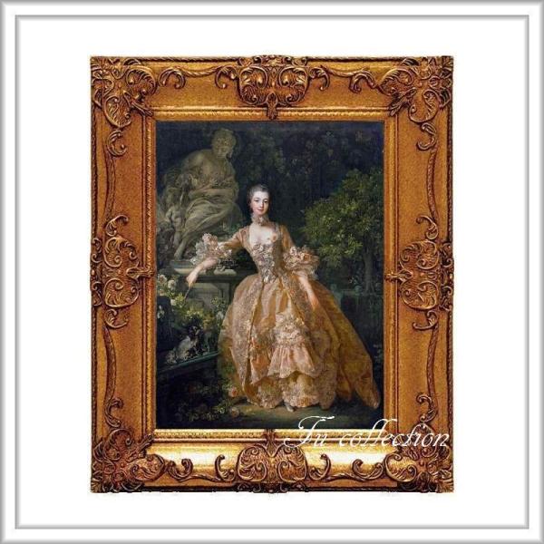 ポンパドール夫人の額絵 ポンパドール夫人額絵 ゴールドダブルフレーム Mサイズ pompaM : エフ
