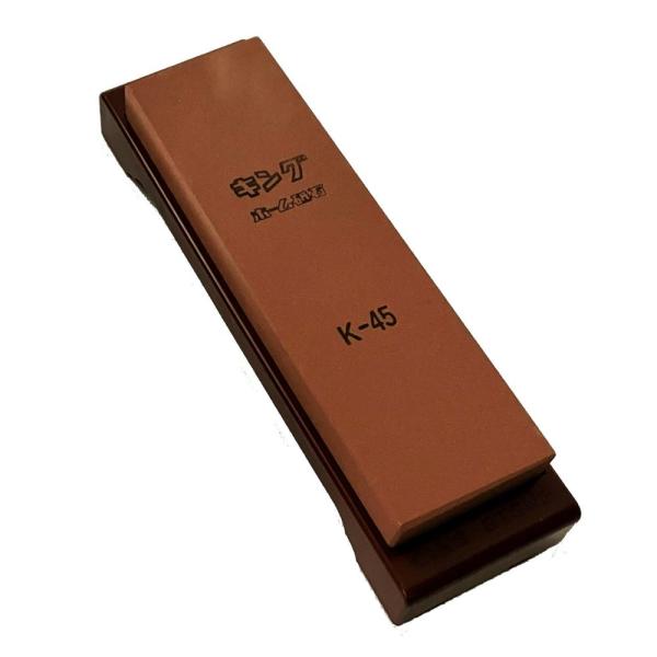 他サイト： 包丁研ぎ 特殊砥材 一般家庭包丁研ぎ用 研磨 中仕上げ用 台付き 日本製 キッチン用品 料理 キング ホームトイシ 砥石 K-45の商品画像