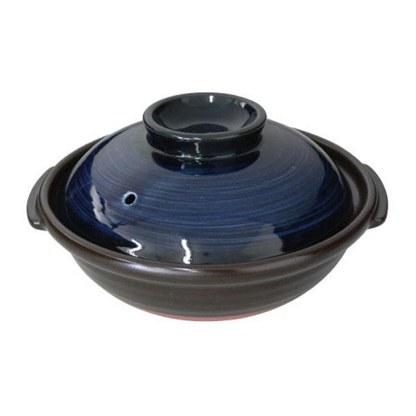 土鍋 一人用 卓上 調理器具 キッチン用品 料理 時短 和風 シンプル かわいい おしゃれ 新生活 日本製 私の土鍋 京型6号鍋 瑠璃釉刷毛目
