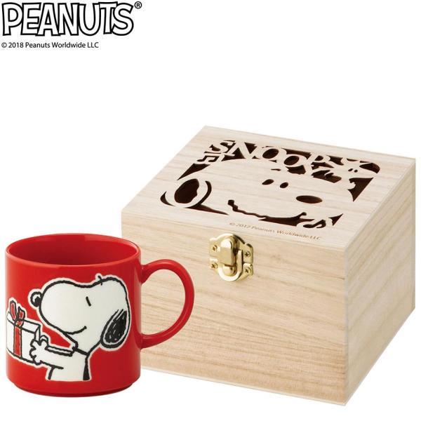 他サイト： SNOOPY スヌーピー 木箱入マグ happy holiday SN451-11Hの商品画像