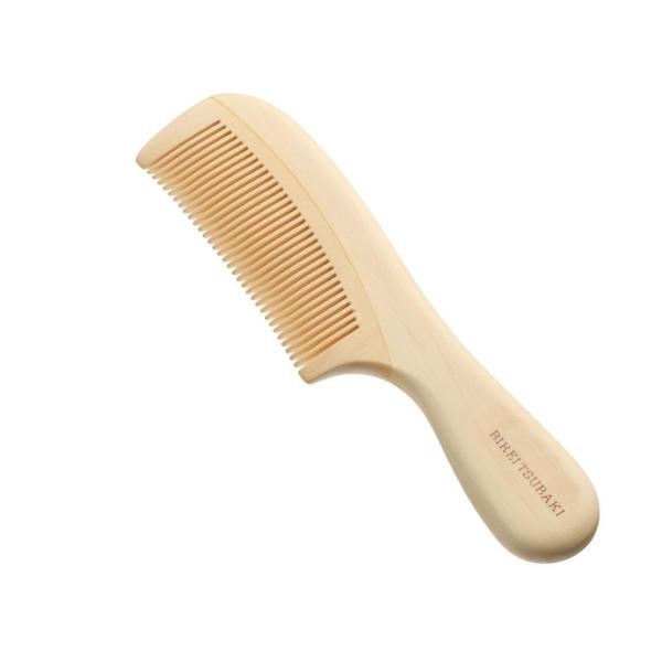 つげくし ブラシ 手付き櫛 椿油 髪の毛 ツヤツヤ きれい 美髪 ヘアケア 持ち運び 美容 女性 美麗椿 ビレイツバキ 手つきくし 携帯袋付き