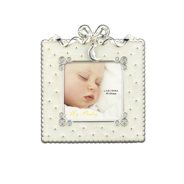 他サイト： ラドンナ フォトフレーム 写真立て ベビー リボン ホワイト MB31-S2-WHの商品画像