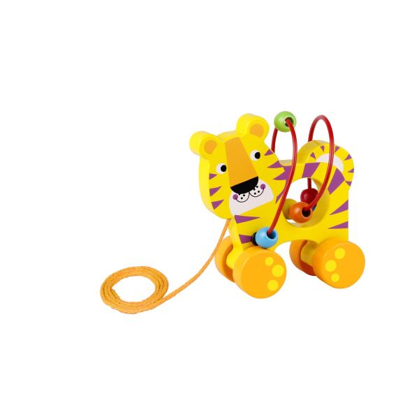 動物をひっぱって遊ぶだけでなく、指先を使いビーズを動かして遊ぶことで、脳が活性化されると言われています。