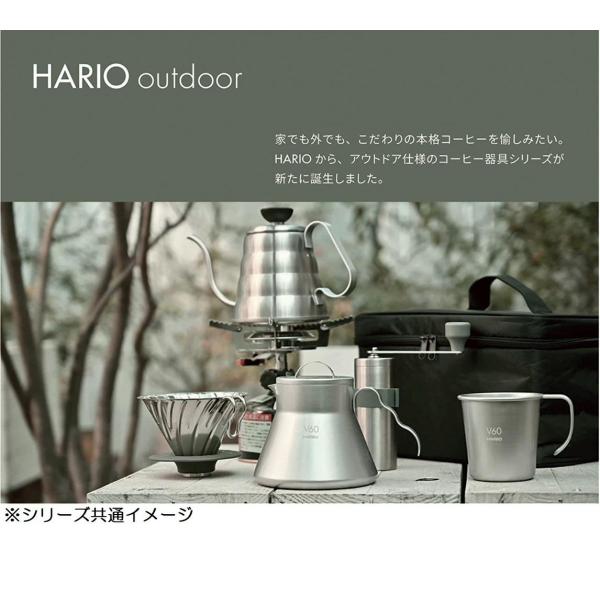 コーヒーサーバー ドリップ アウトドア キャンプ オールステンレス 直火 焚火 HARIO ハリオ V60メタルコーヒーサーバー 約500ml