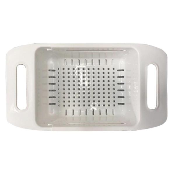 シンク幅に合わせ伸縮可能な水切りバスケットです。