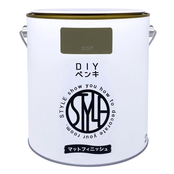 他サイト： ニッペホームペイント DIYペンキ マットフィニッシュ 2kg ココア HSD110の商品画像