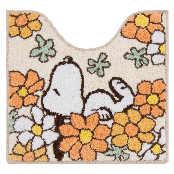 本日のみ大特価　オレンジ色　PEANUTS　スヌーピー　トイレマットセット　新品 PEANUTS