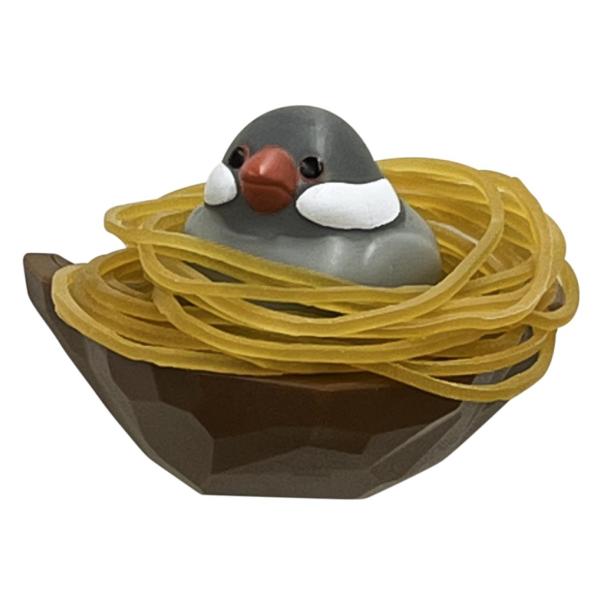 輪ゴム掛け マグネット 磁石 鳥の巣 収納 キッチン用品 おしゃれ biite トリの巣 輪ゴムホルダー ナミ文鳥 846torinosu_n