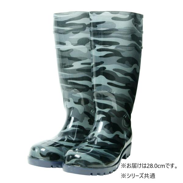 他サイト： 小野商事 エース 先芯入 耐油安全長靴 グレー迷彩 28.0cm WS3200の商品画像