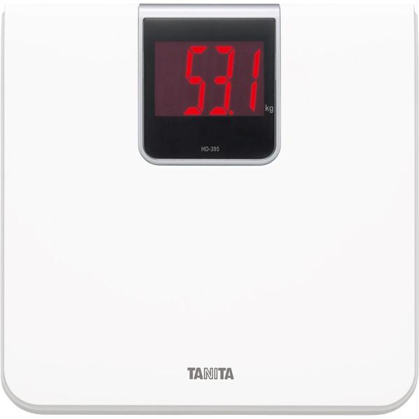 すっきりと洗練されたシンプルなデザイン。暗いところでも見やすい赤色LED表示で、乗るだけで電源が入る便利な機能がついています。