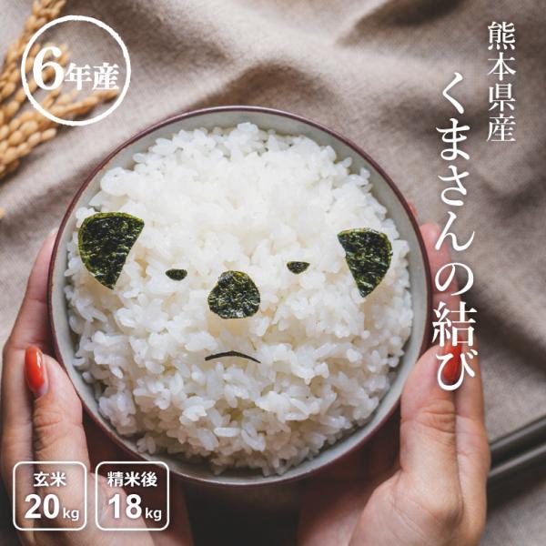 米 お米 20kg くまさんの結び 熊本県産 令和6年産 玄米20kg 精米18kg こめたつ