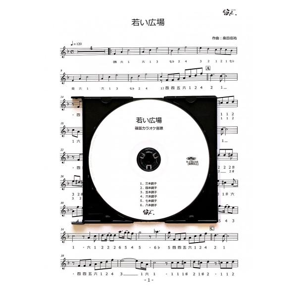 篠笛楽譜＆カラオケCD「若い広場」桑田佳祐