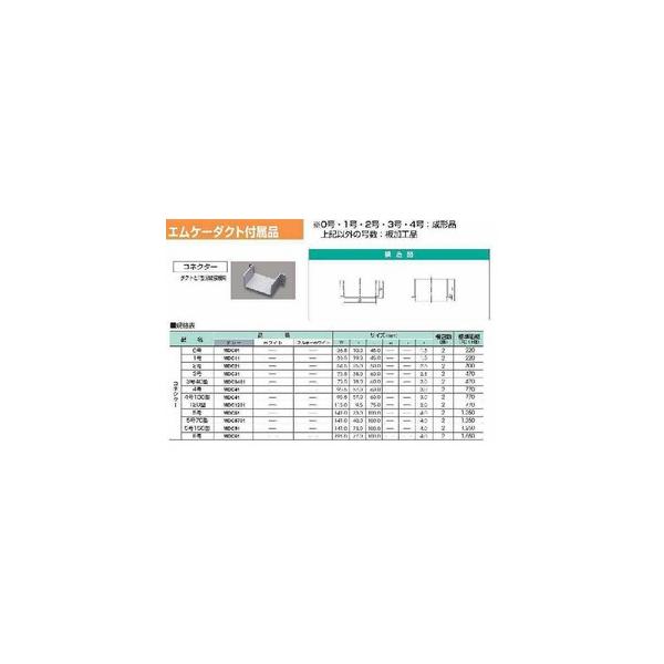 MDC41：エムケーダクト付属品 コネクター 4号 （グレー